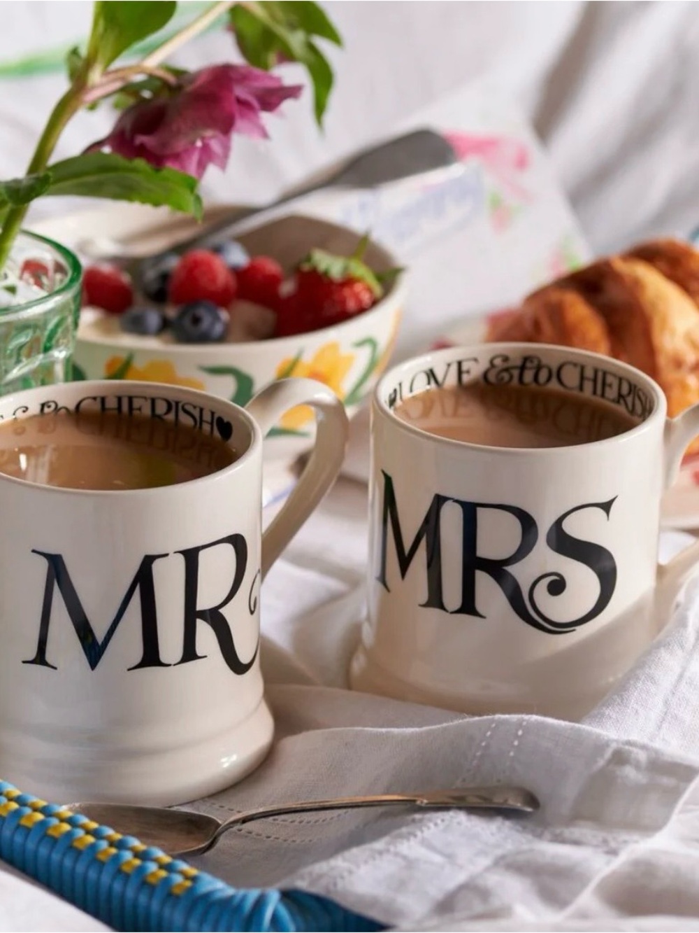 Emma Bridgewater Black Toast 'Mr & Mrs' Mug Set